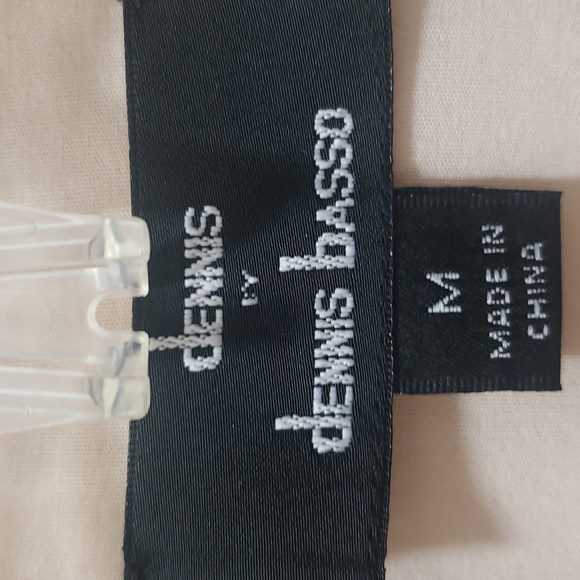 Dennis Basso Blush Button Down Cotton Spandex Flattering Tunic Top with Pockets - Picture 6 of 8